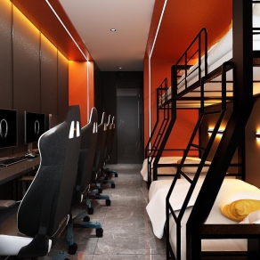 现代电竞酒店3D模型下载